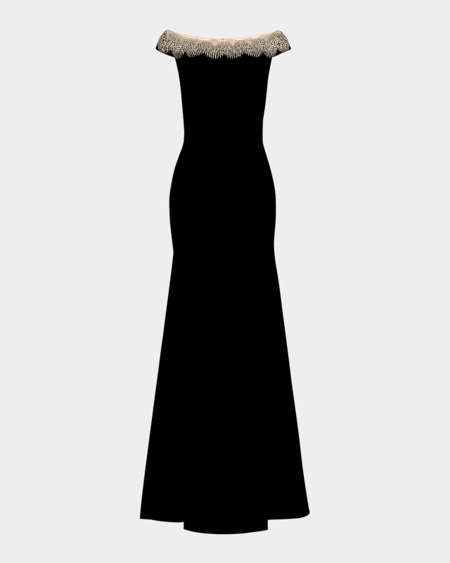 Azalea Crystal Off-The-Shoulder Gown